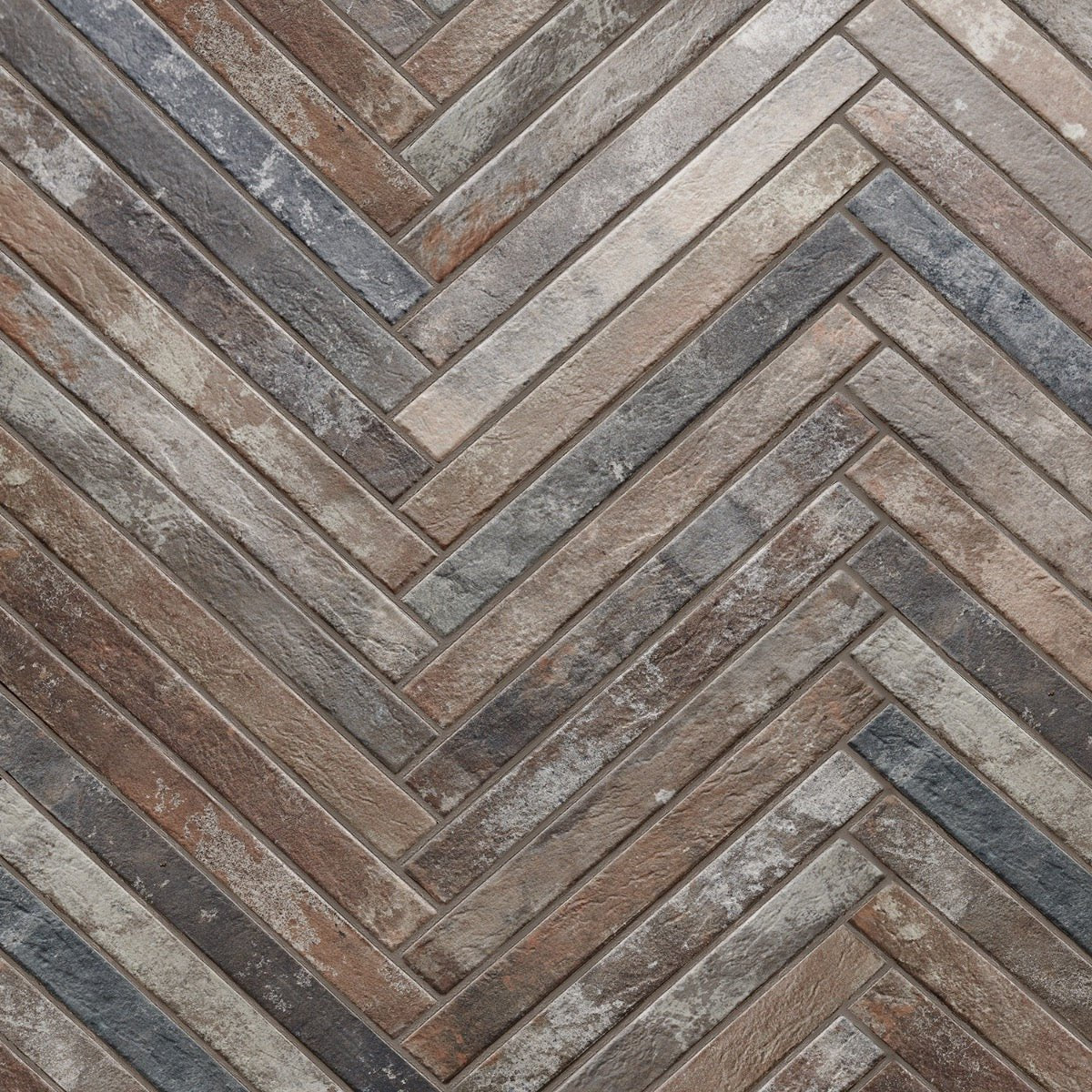 Industrial Red Mix Matte Porcelain Tile - 2x18