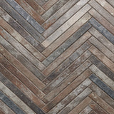 Industrial Red Mix Matte Porcelain Tile - 2x18