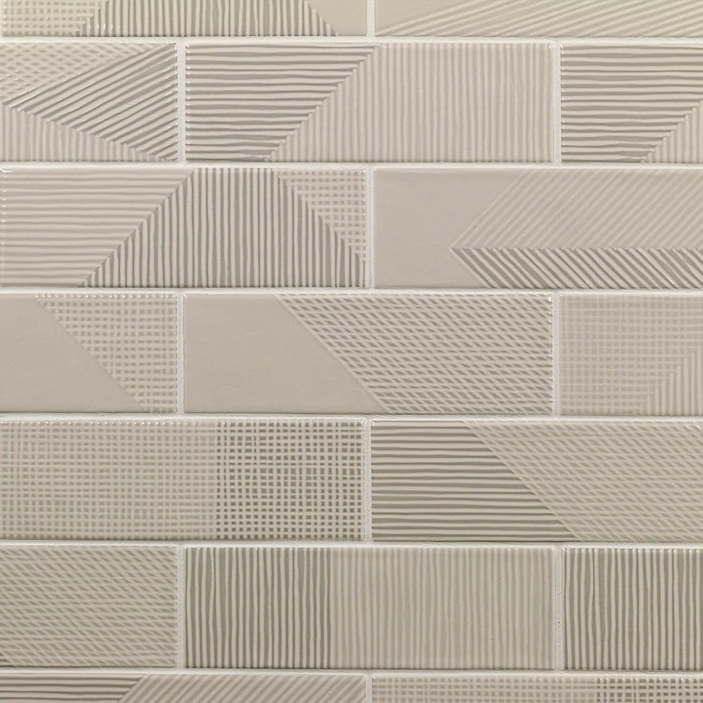 Lux Tile Enigma Gray Pearl 2x8 Textured Polished Ceramic Subway Tile
