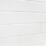 Matte White Ceramic Subway Tile 3x6 for Bathroom and Kitchen Walls