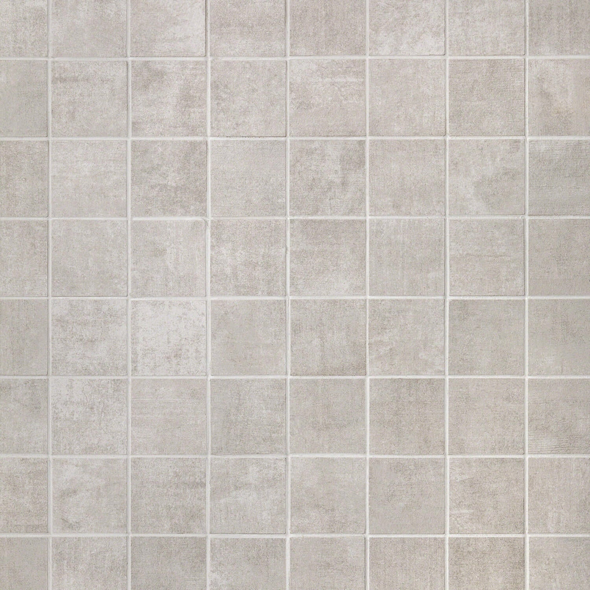 Lux Tile Cement Silver Matte Porcelain Mosaic Tile 2x2