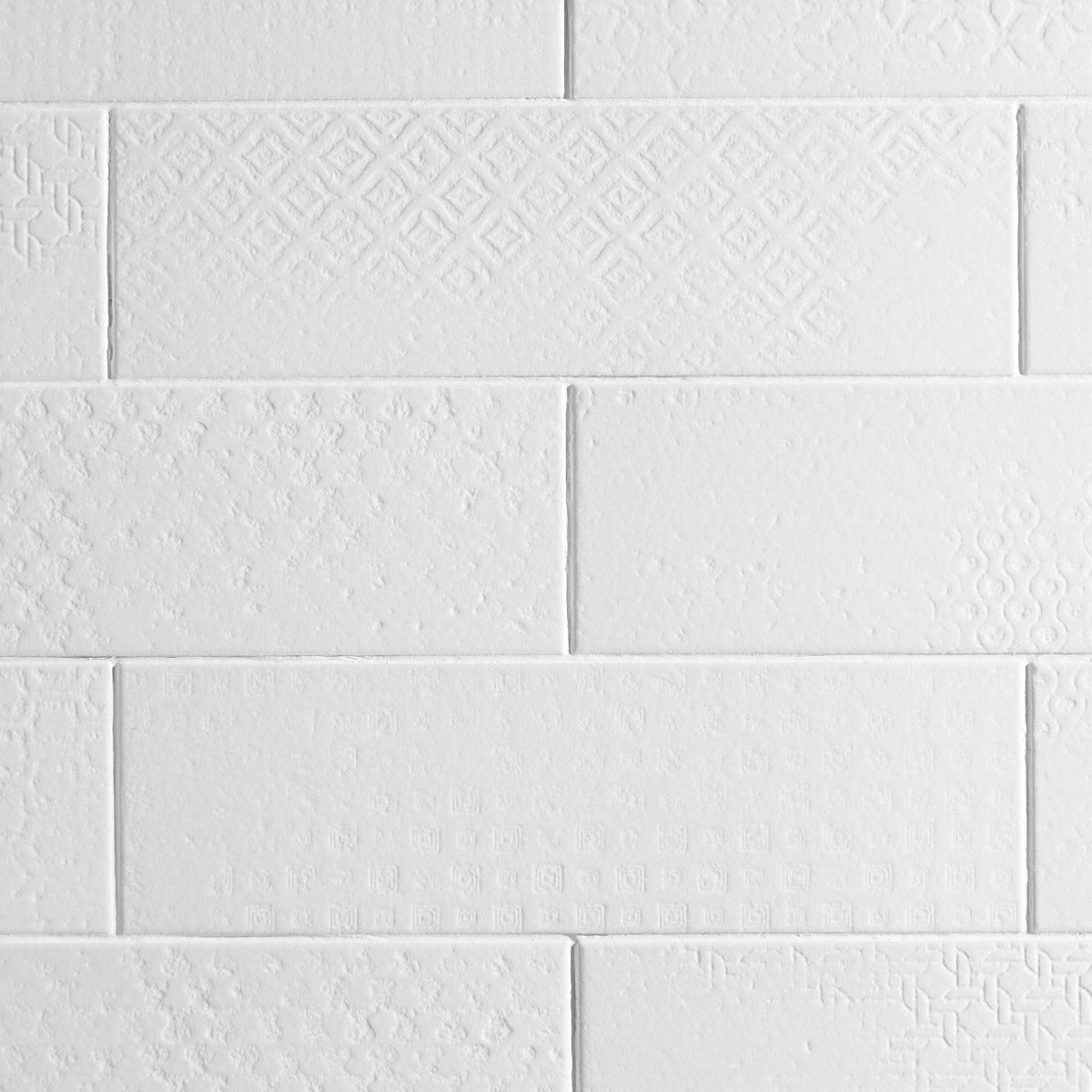 Tessuto White Matte Porcelain Subway Tile 4x12 - Made in Italy