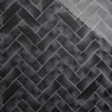 Diesel Camp Smoke Black 4x12 Glossy Ceramic Subway Tile - Lux Tile