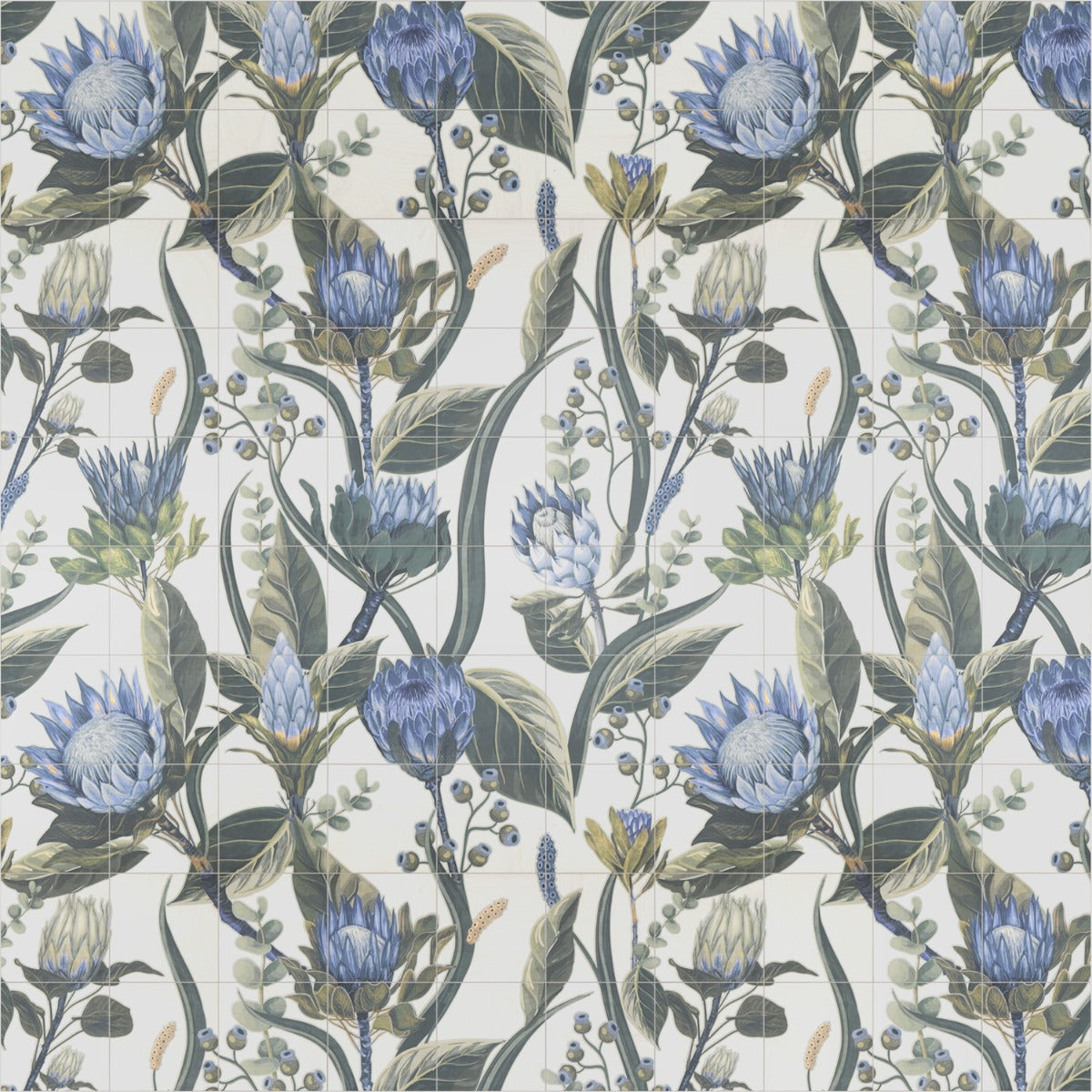 Angela Harris Wilder Protea Mural 8x8 Matte Porcelain Tile