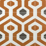 Bond Tile Soumaya Orange Encaustic 9x9 Glazed Porcelain Tile