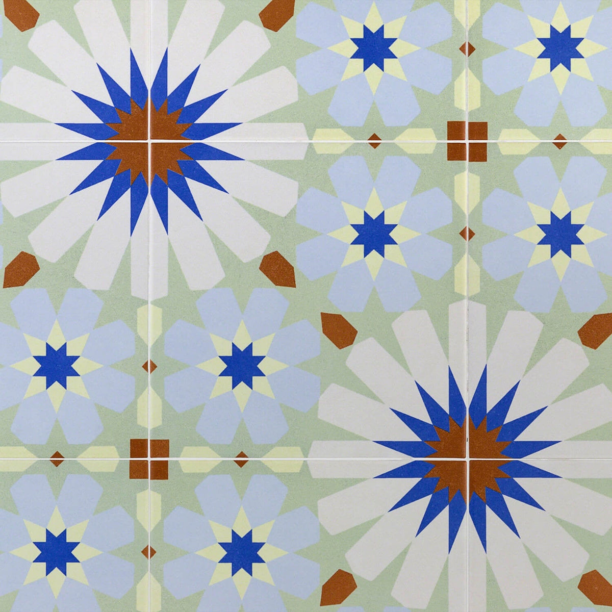 Bond Tile Uffizi Multicolored Encaustic 9x9 Glazed Porcelain Tile