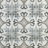 Bella Royale Gray 9x9 Matte Porcelain Tile - Encaustic Look