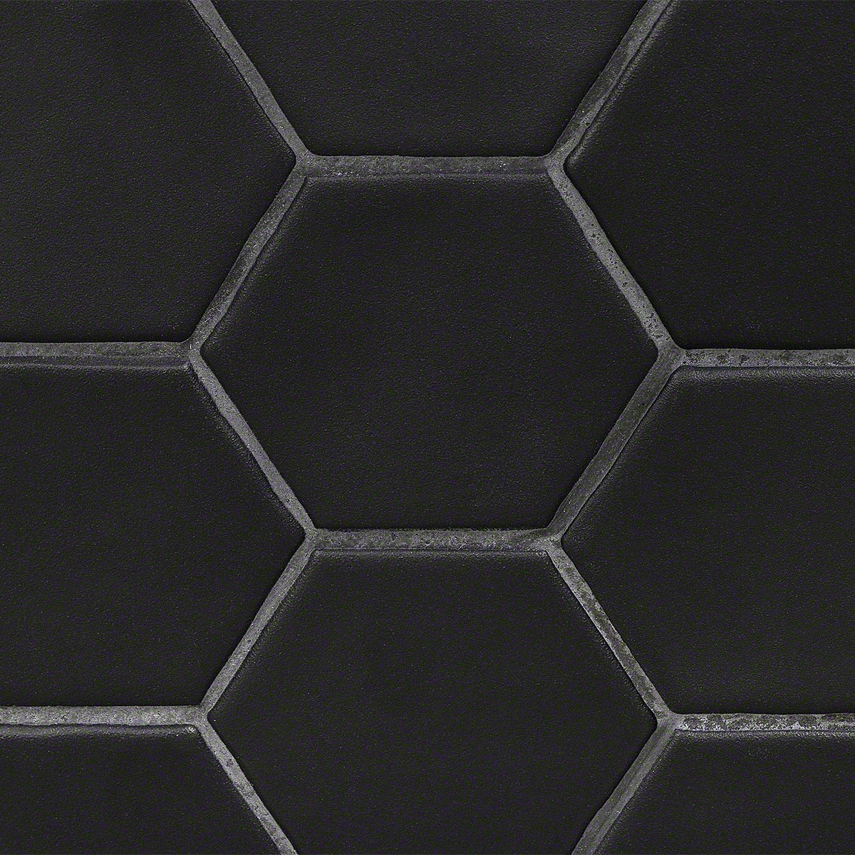 Meadowmere Black 3" Hexagon Matte Ceramic Tile - Lux Tile