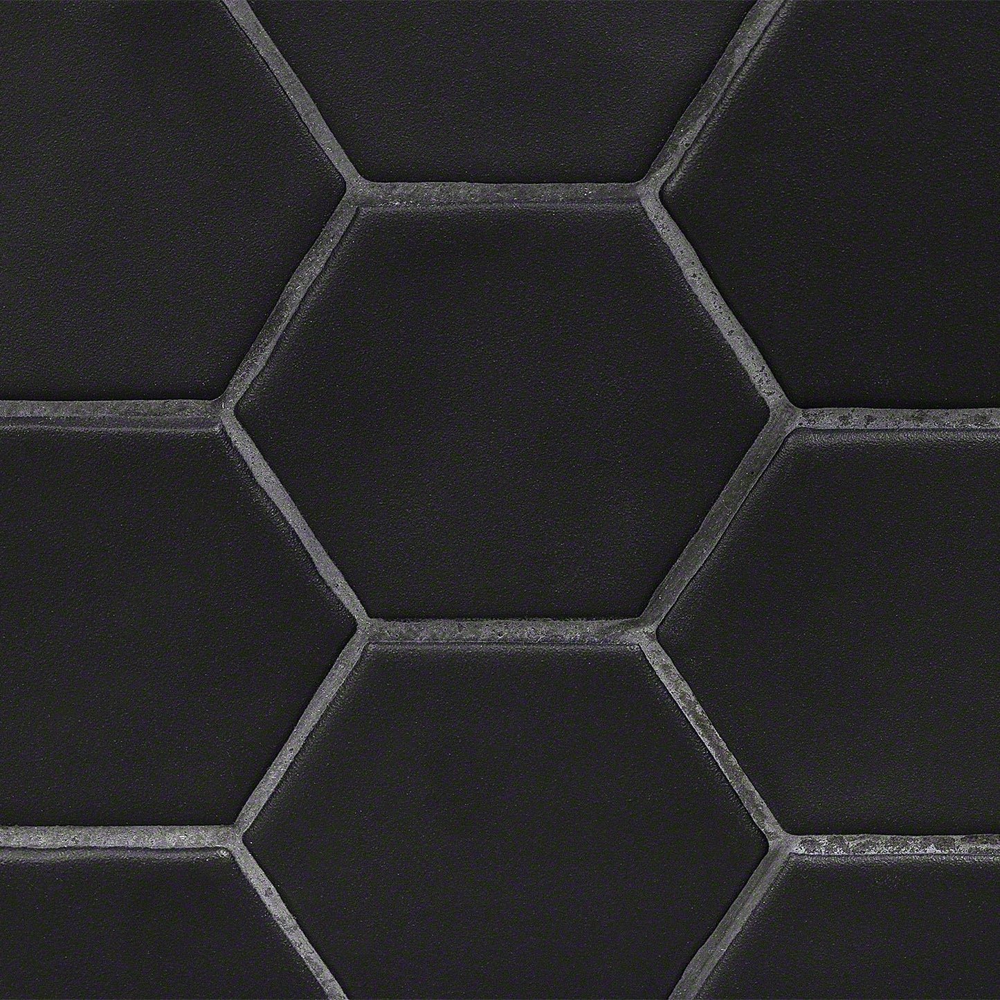 Meadowmere Black 3" Hexagon Matte Ceramic Tile - Lux Tile