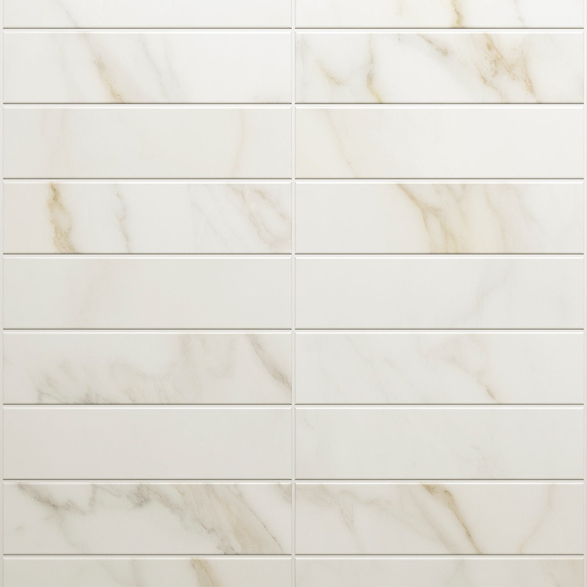 Amalfi Calacatta Matte Ceramic Subway Tile 3x12 - Lux Tile