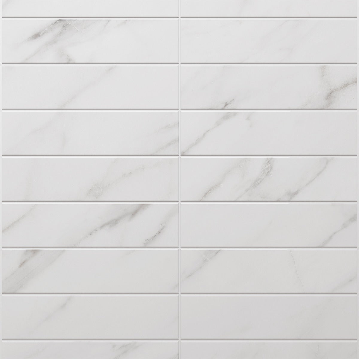 Amalfi Statuario White 3x12 Polished Ceramic Subway Tile - Lux Tile