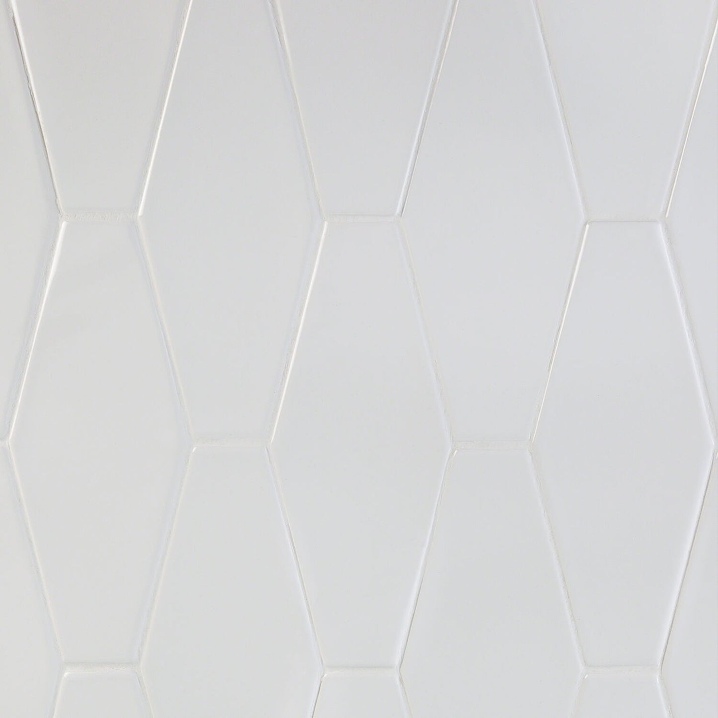 Manchester Bianco White 4x8 Hexagon Glazed Ceramic Wall Tile
