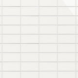 Park Hill White 3x6 Polished Porcelain Subway Tile for Kitchen and Bathroom