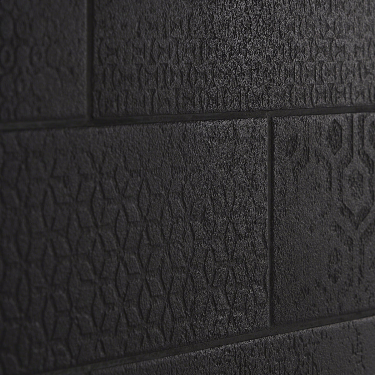 Tessuto Carbone Black Matte Porcelain Subway Tile 4x12
