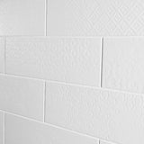 Tessuto White Matte Porcelain Subway Tile 4x12 - Made in Italy