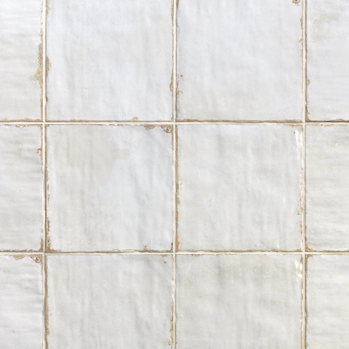Angela Harris Dunmore Blanco 8x8 Polished White Ceramic Wall Tile