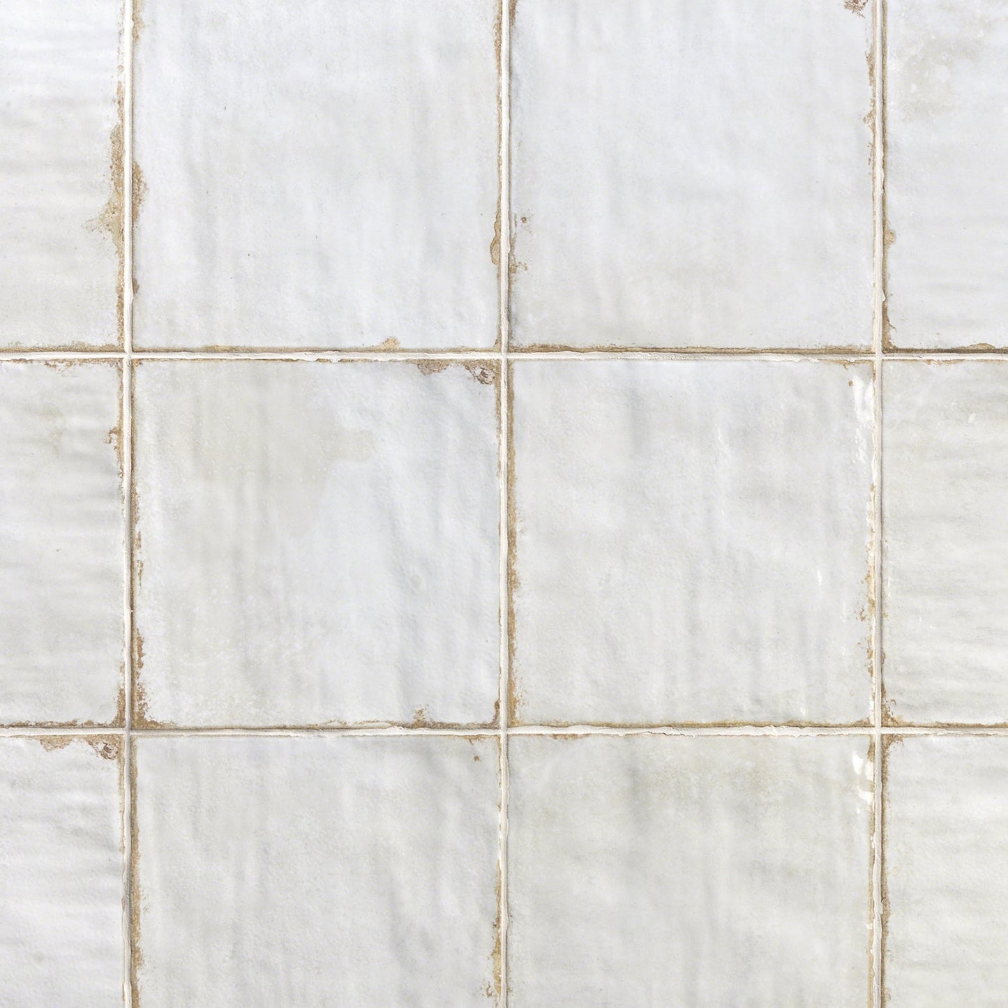 Angela Harris Dunmore Blanco 8x8 Polished White Ceramic Wall Tile