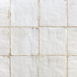 Angela Harris Dunmore Blanco 8x8 Polished White Ceramic Wall Tile