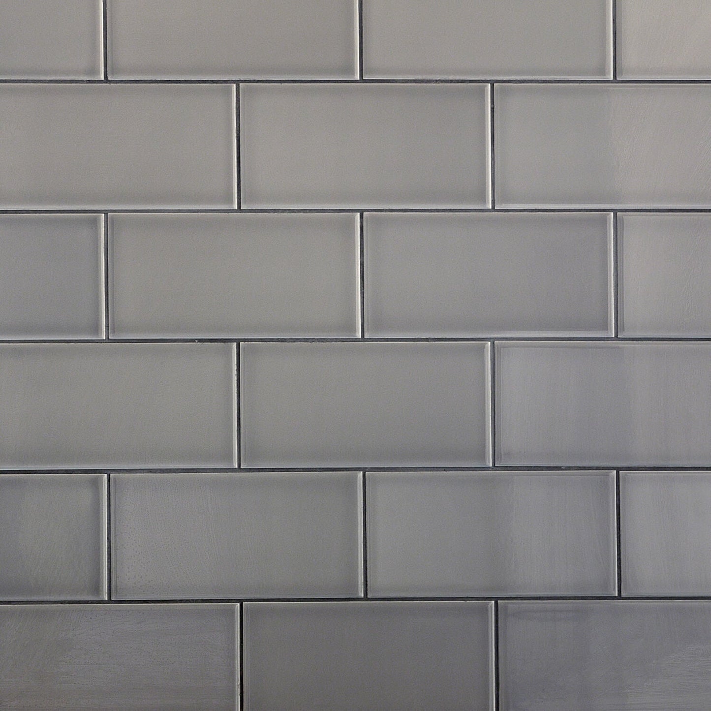 Vector Gris Gray Polished Ceramic Subway Tile - 4x8