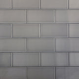 Vector Gris Gray 4x8 Polished Ceramic Subway Tile