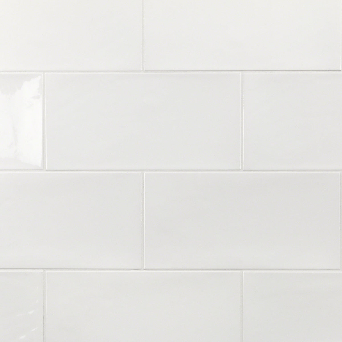 Aruba White 5x10 Polished Ceramic Subway Tile - Lux Tile