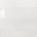Aruba White 5x10 Polished Ceramic Subway Tile - Lux Tile
