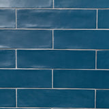 Marine Blue Ceramic Subway Tile - 3x12 Matte Finish