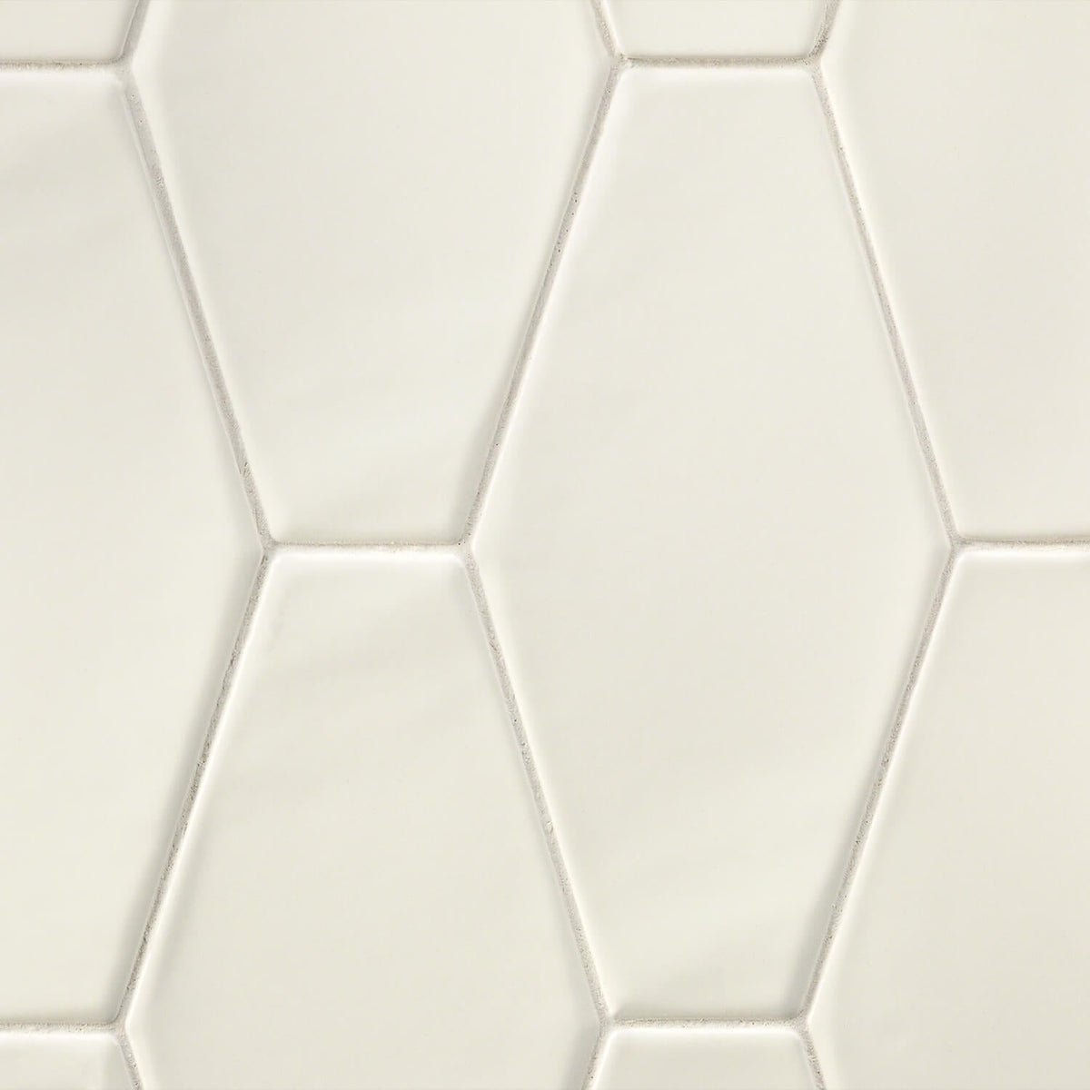 Manchester Vanilla Hexagon Glossy Ceramic Wall Tile - Lux Tile