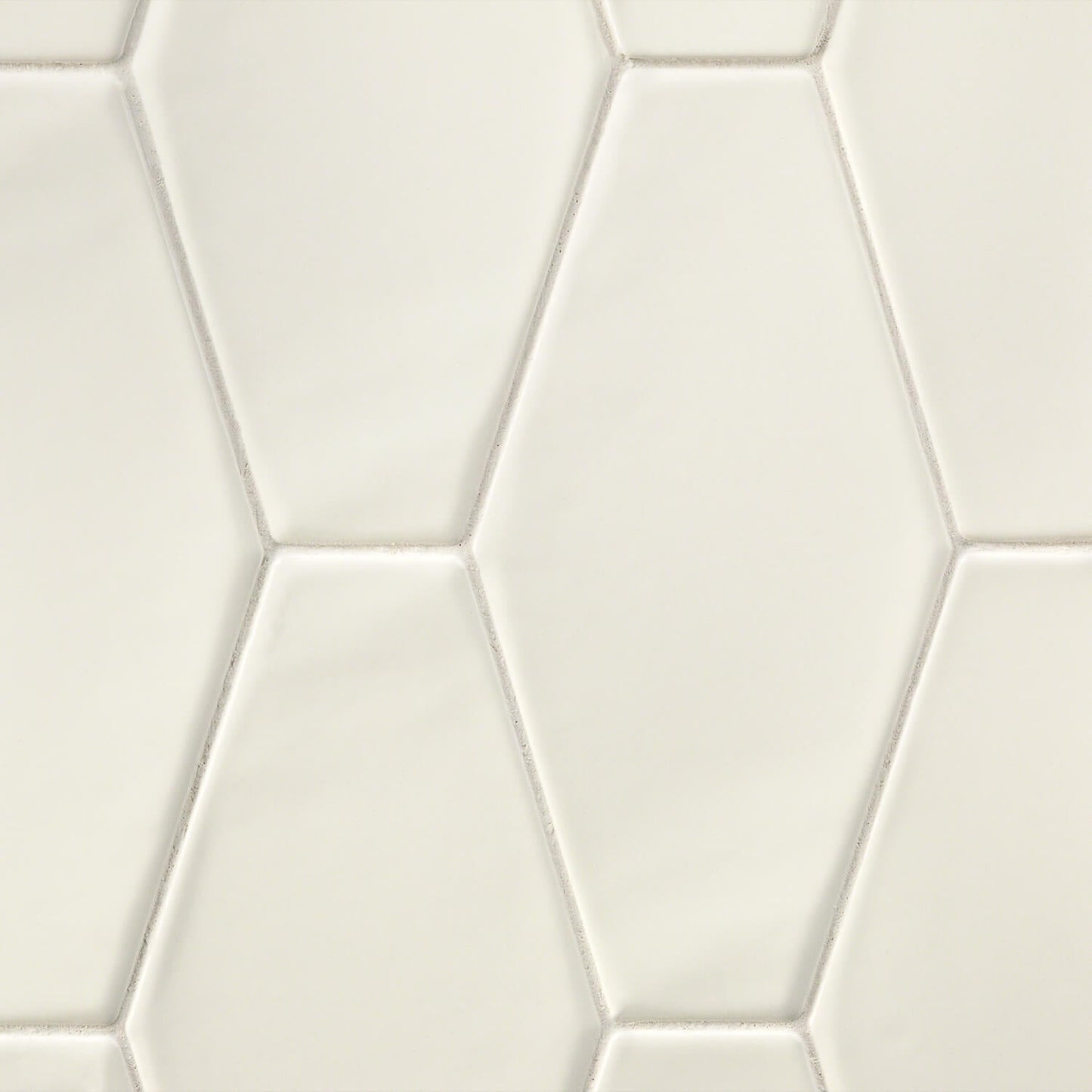 Manchester Vanilla Hexagon Glossy Ceramic Wall Tile - Lux Tile