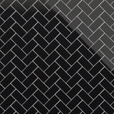 Park Hill Black 3x6 Polished Porcelain Subway Tile - Tilebar