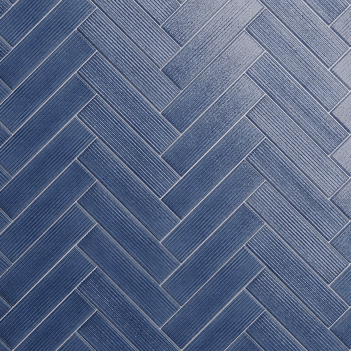 Stacy Garcia ArtBlock Denim Blue 4x16 Fluted Glossy Porcelain Tile