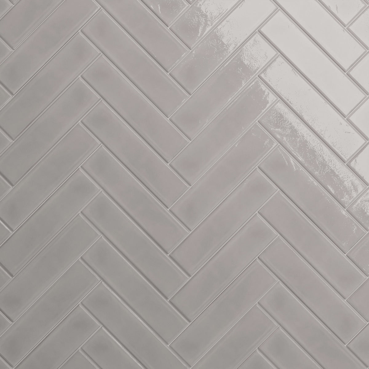 Stacy Garcia ArtBlock Grigio Gray 4x16 Glossy Porcelain Tile