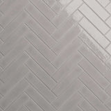 Stacy Garcia ArtBlock Grigio Gray 4x16 Glossy Porcelain Tile