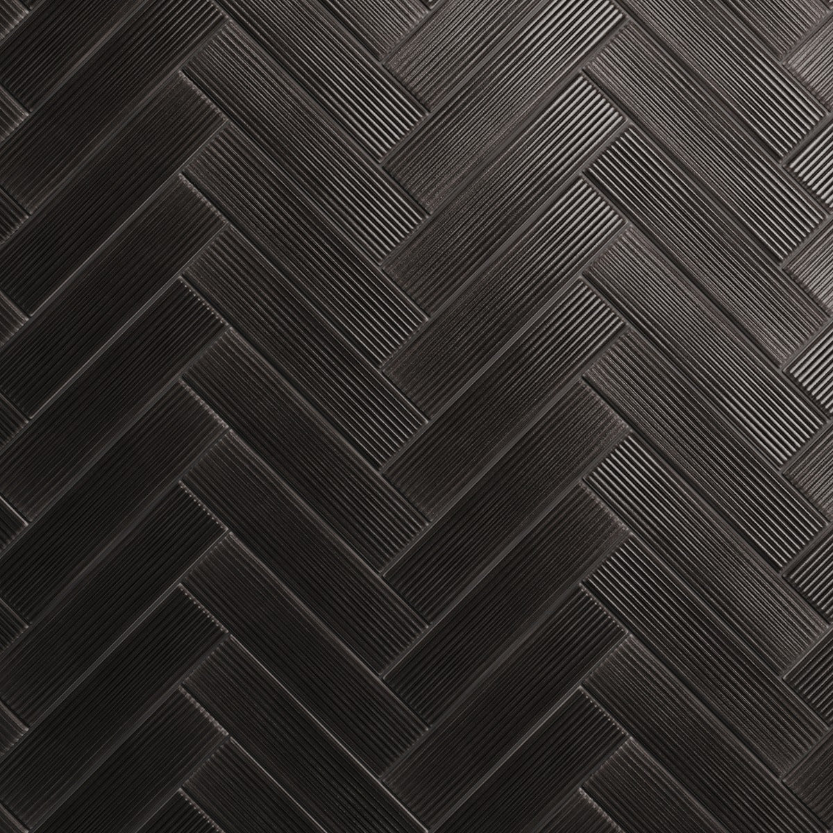 Stacy Garcia ArtBlock Fluted Nero 4x16 Glossy Porcelain Tile