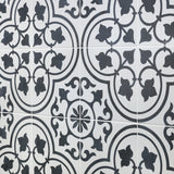 Cascais Black & White Ornate 9x9 Matte Porcelain Tile by Lux Tile