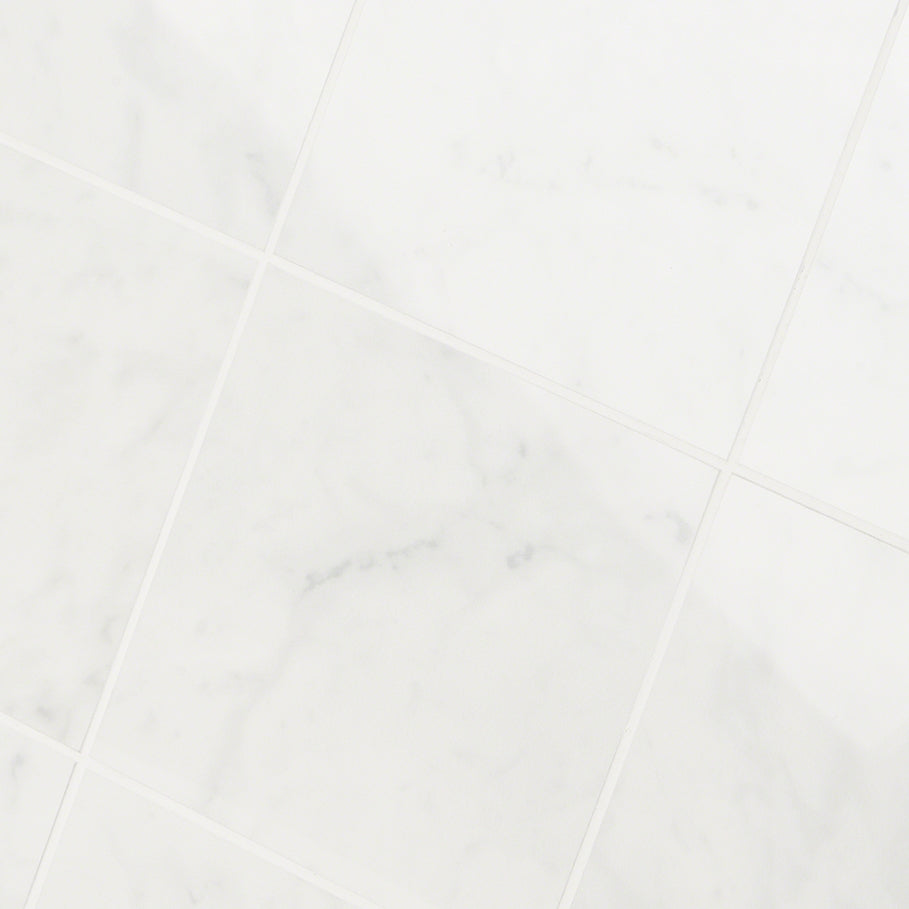 Marble Tech Bianco Gioia 6x6 Polished Porcelain Tile - Lux Tile