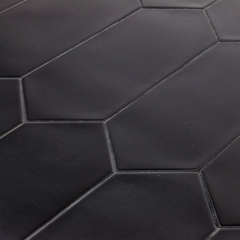 Aliante Black 4x12 Picket Matte Porcelain Tile for Walls and Floors