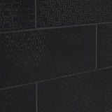 Tessuto Carbone Black Matte Porcelain Subway Tile 4x12