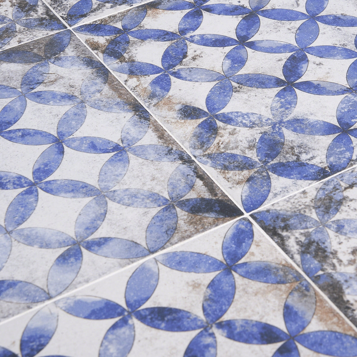 Lenox Charm Blue 8x8 Matte Porcelain Tile for Walls and Floors