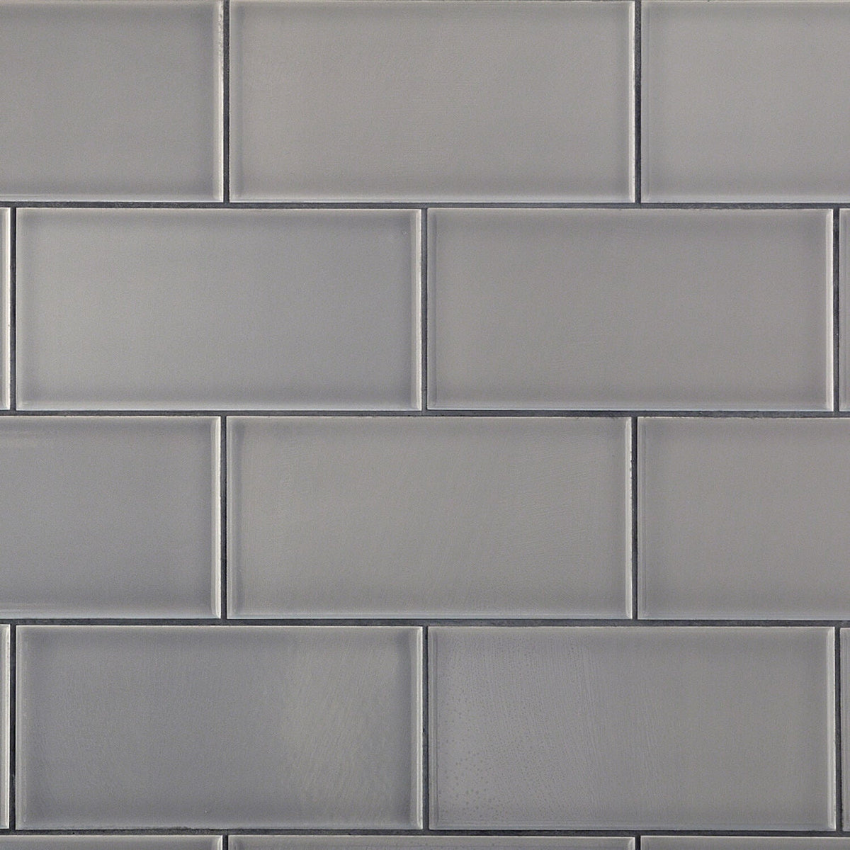 Vector Gris Gray Polished Ceramic Subway Tile - 4x8