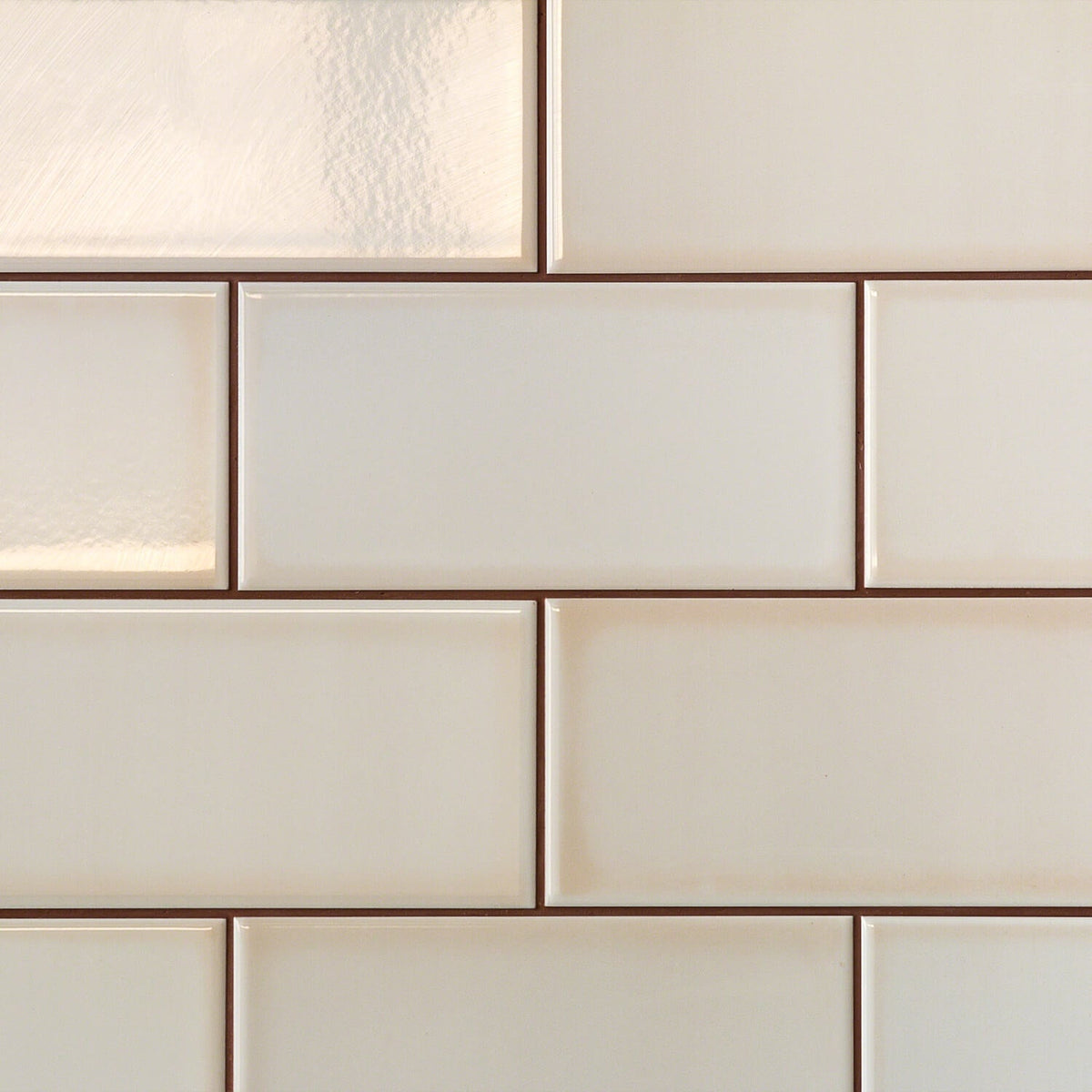 Vector Hueso White 4x8 Polished Ceramic Subway Tile - Lux Tile