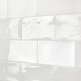 Aruba White 5x10 Polished Ceramic Subway Tile - Lux Tile