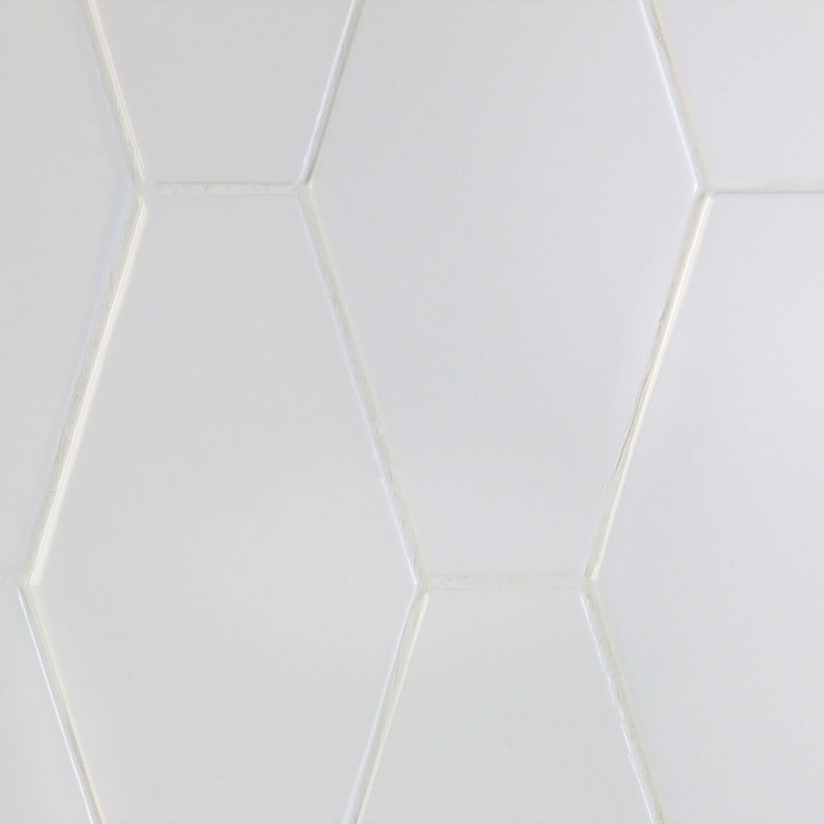 Manchester Bianco White 4x8 Hexagon Glazed Ceramic Wall Tile