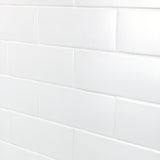 London White 3x9 Matte Ceramic Subway Tile for Walls