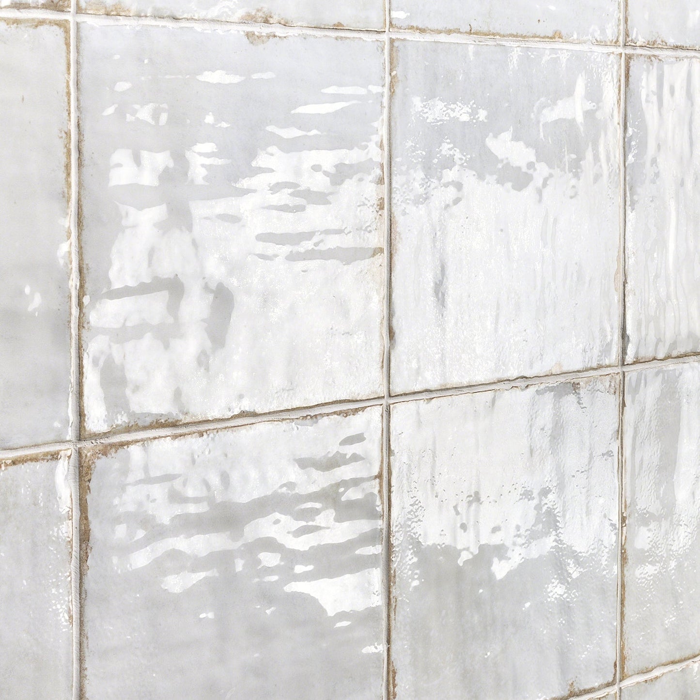 Angela Harris Dunmore Blanco 8x8 Polished White Ceramic Wall Tile