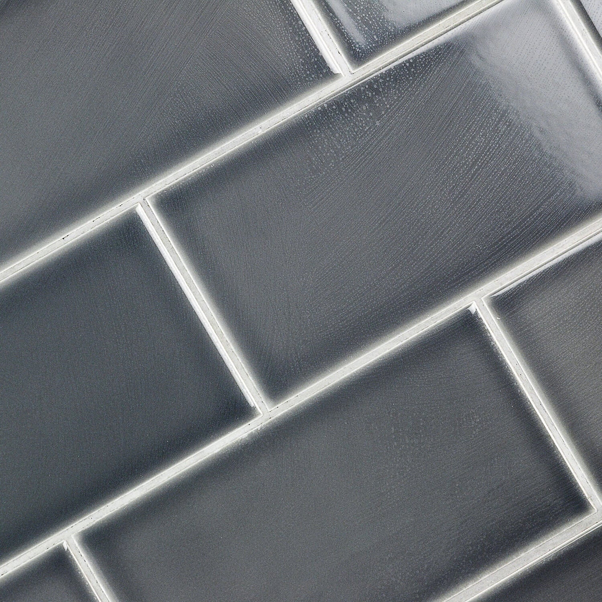 Vector Antracita Gray Polished Ceramic Subway Tile 4x8