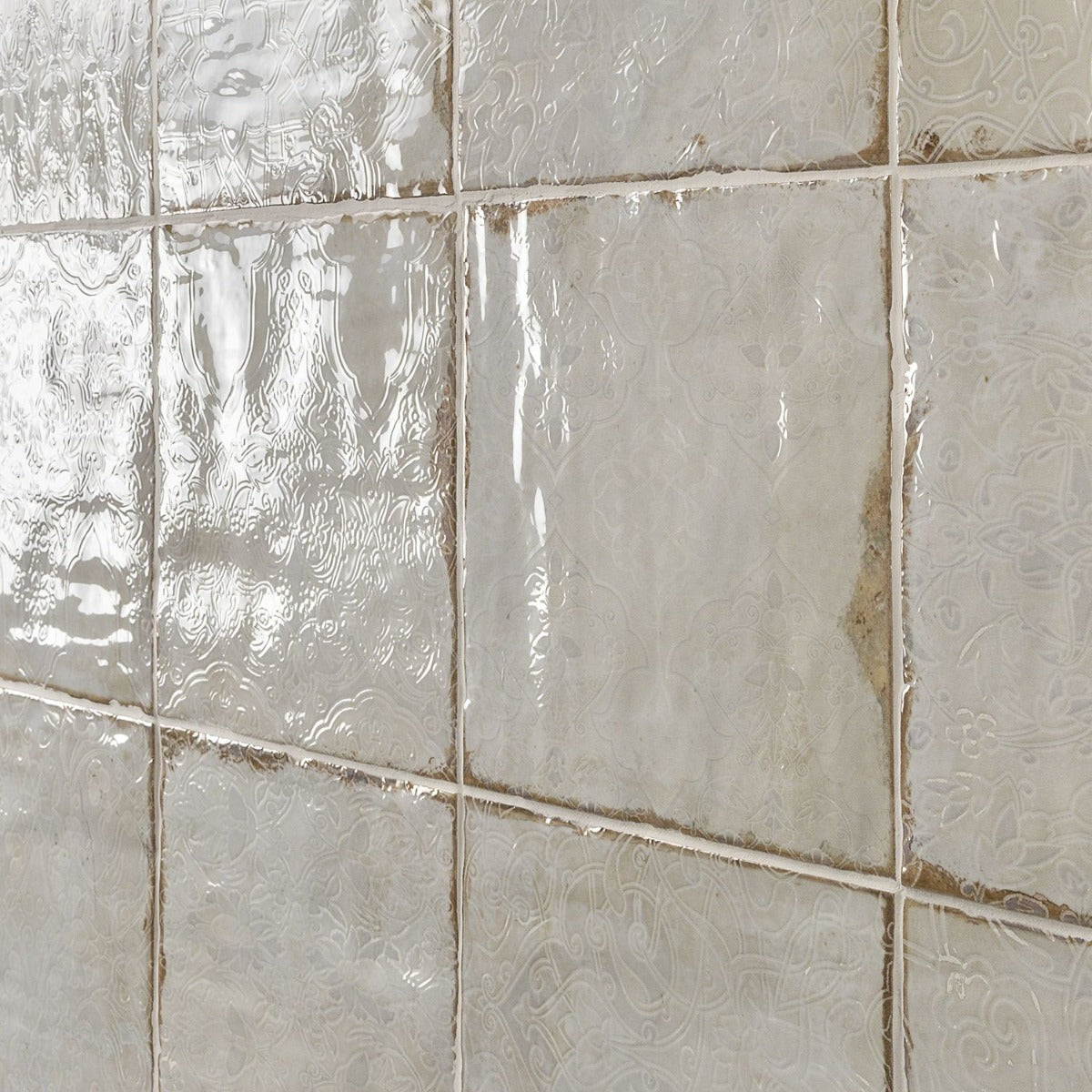 Angela Harris Dunmore Tirreno Decor 8x8 Polished Ceramic Wall Tile - White