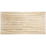 Lumar Waves 3D Travertino Crema Beige 24x48 Matte Porcelain Tile