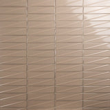 Axelle Dune Beige 3D Glossy Ceramic Subway Tile - 3x12