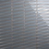 Axelle Misty Gray 3x12 3D Glossy Ceramic Subway Tile - Lux Tile